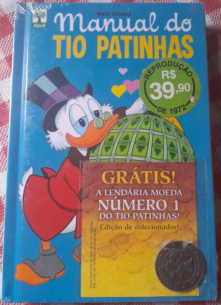 Manual do Tio Patinhas ano 2016 com a moedinha nº 01